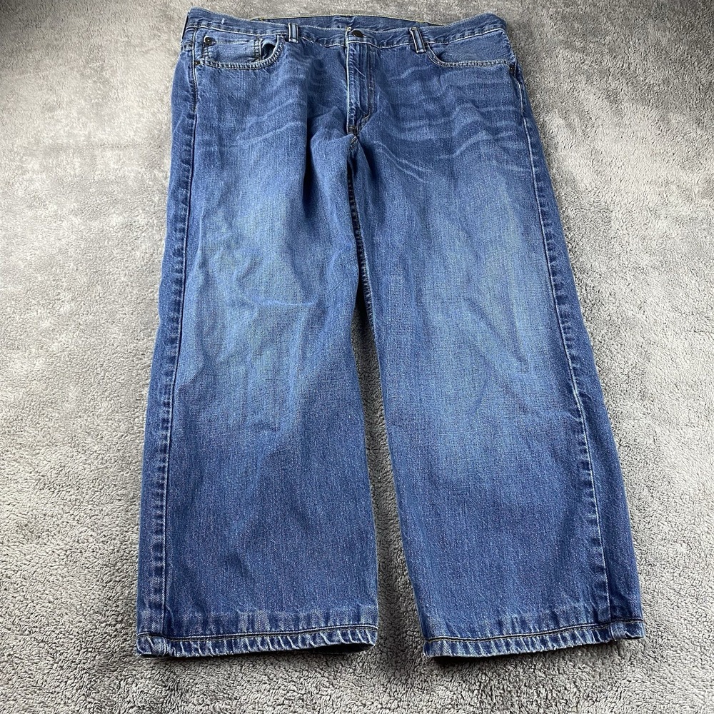 Levis 569 Loose‎ Straight Fit Jeans Mens 38x24.5 Blue Medium Wash Denim Mid Rise